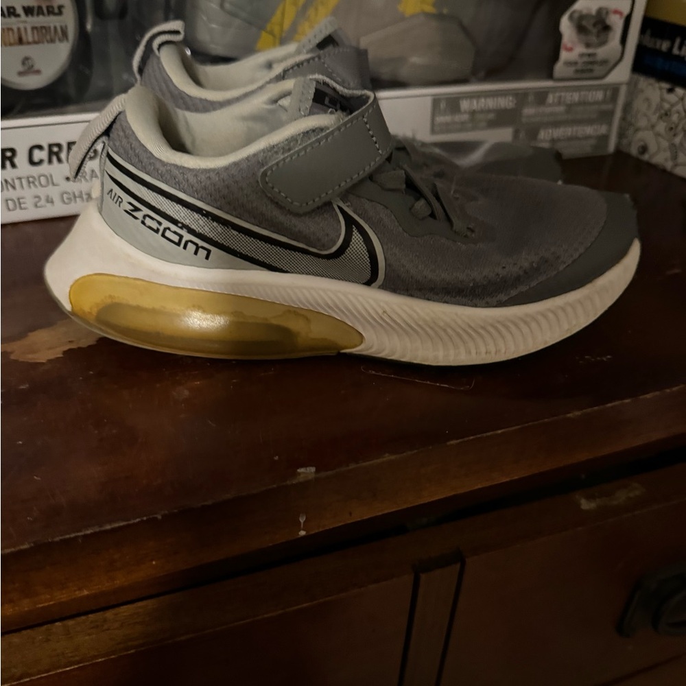 Nike Kids Gray and Gold Sneakers